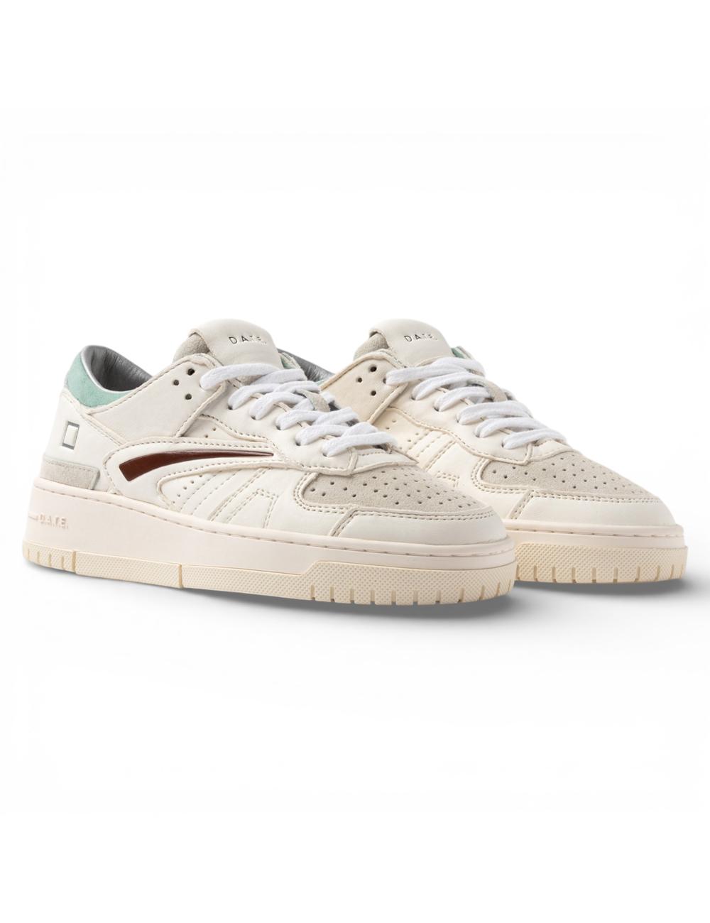 Date women's sneakers Torneo white teal