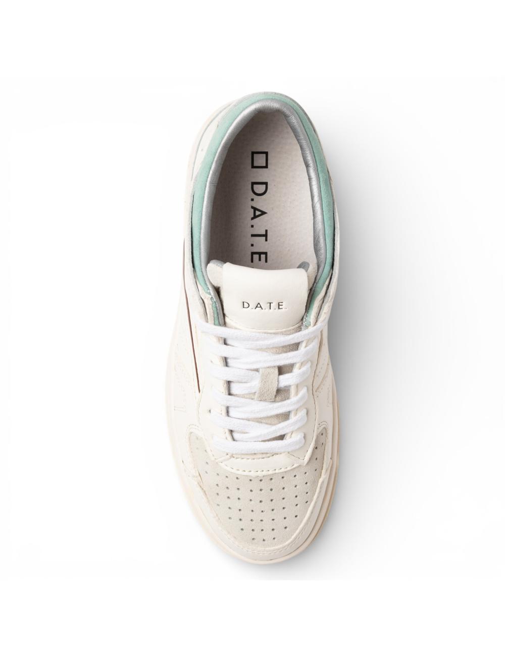 Date women's sneakers Torneo white teal
