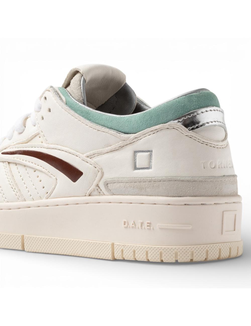 Date women's sneakers Torneo white teal