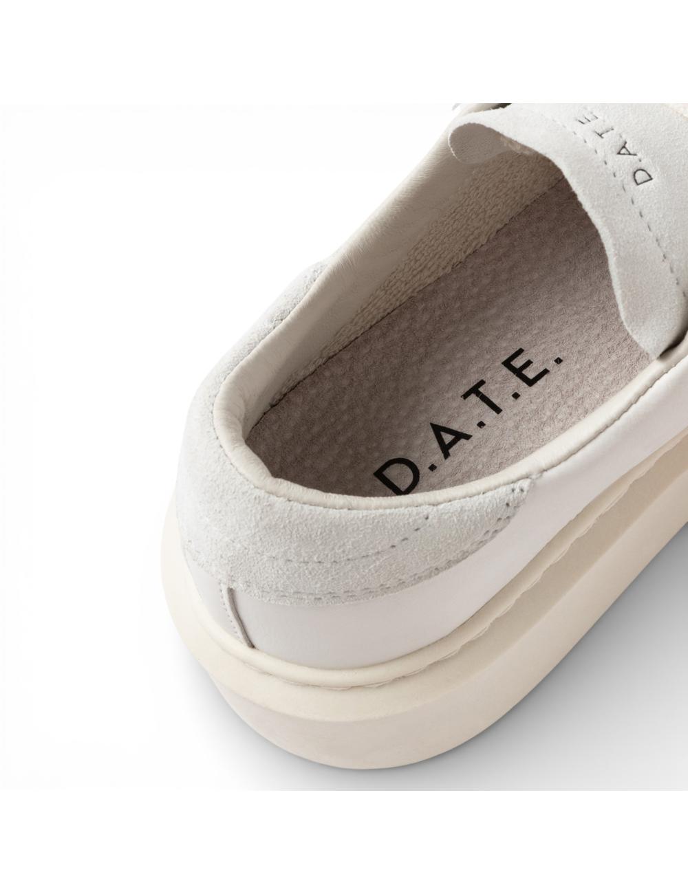 Date sneakers para alta Hill Low Platform bianche
