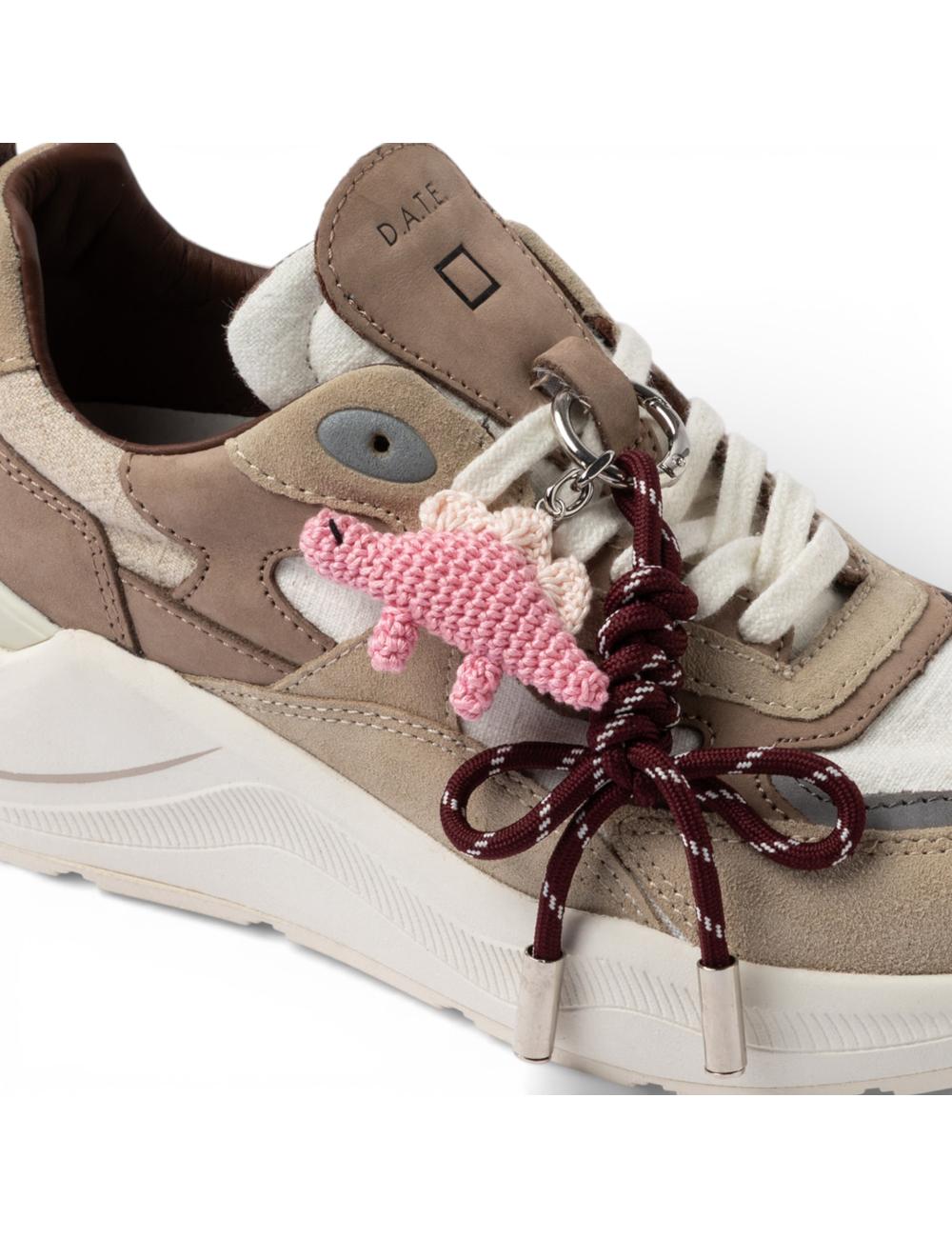 Date sneakers running Fuga Linen White-Beige