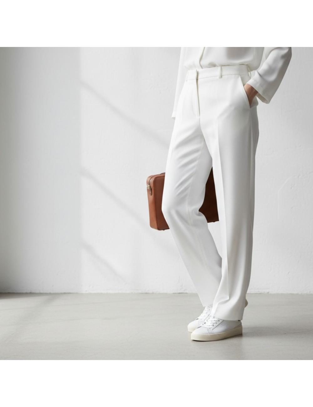 Date Sonica Calf White-Cuoio