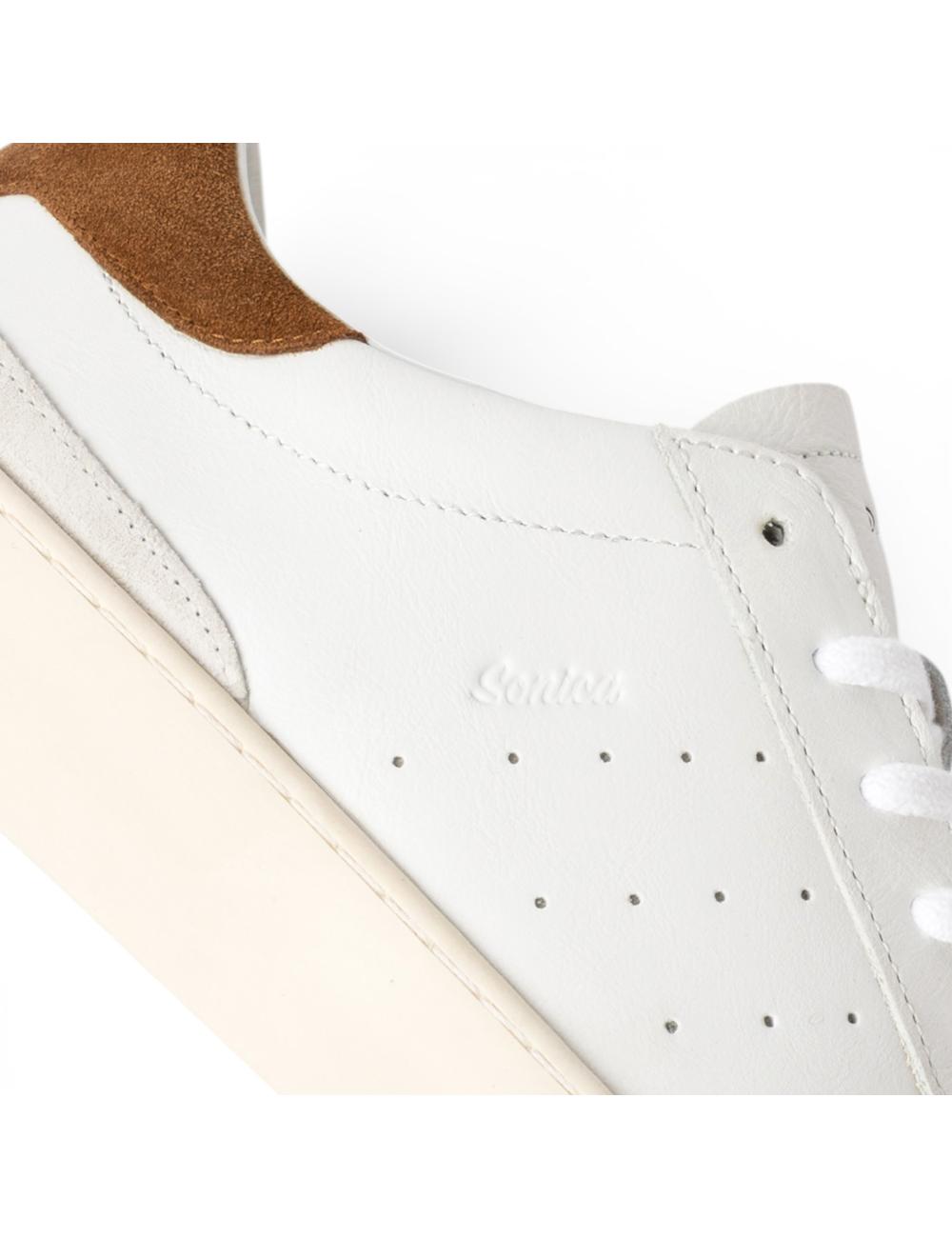 Date sneakers uomo Sonica Calf White-Cuoio