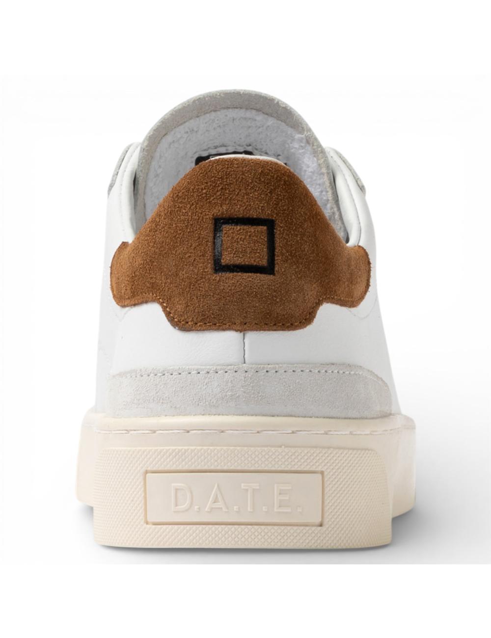 Date Sonica Calf White-Cuoio