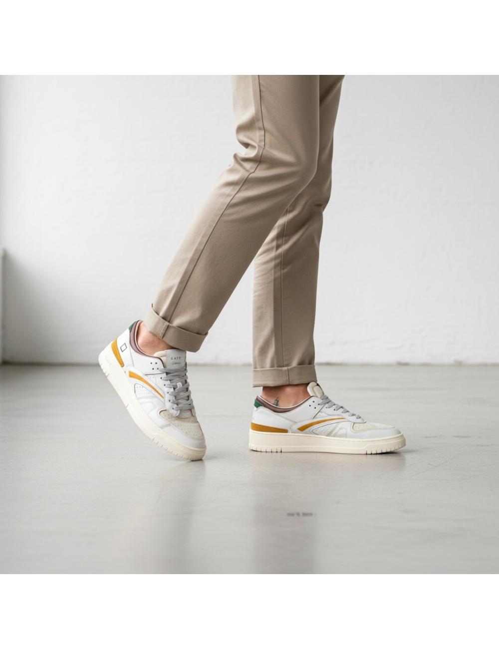 Date sneakers Torneo Colored White Mustard