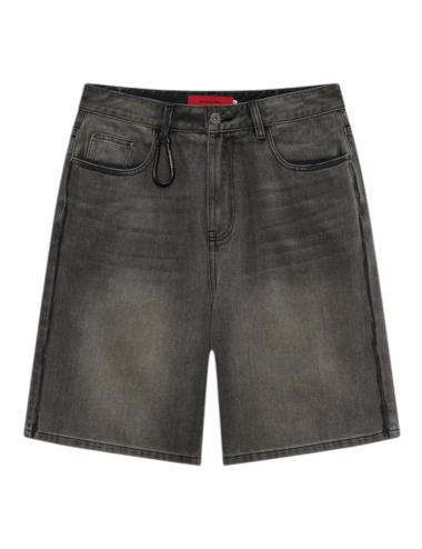 Acupuncture Bermuda shorts in black denim