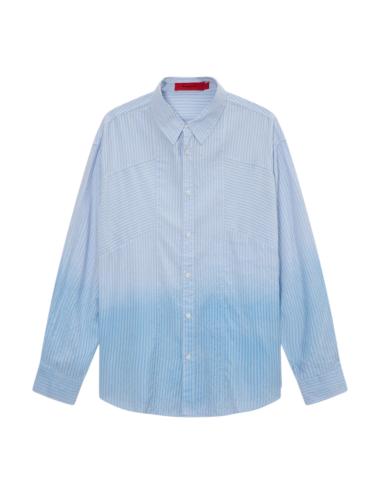 Acupuncture light blue striped shirt