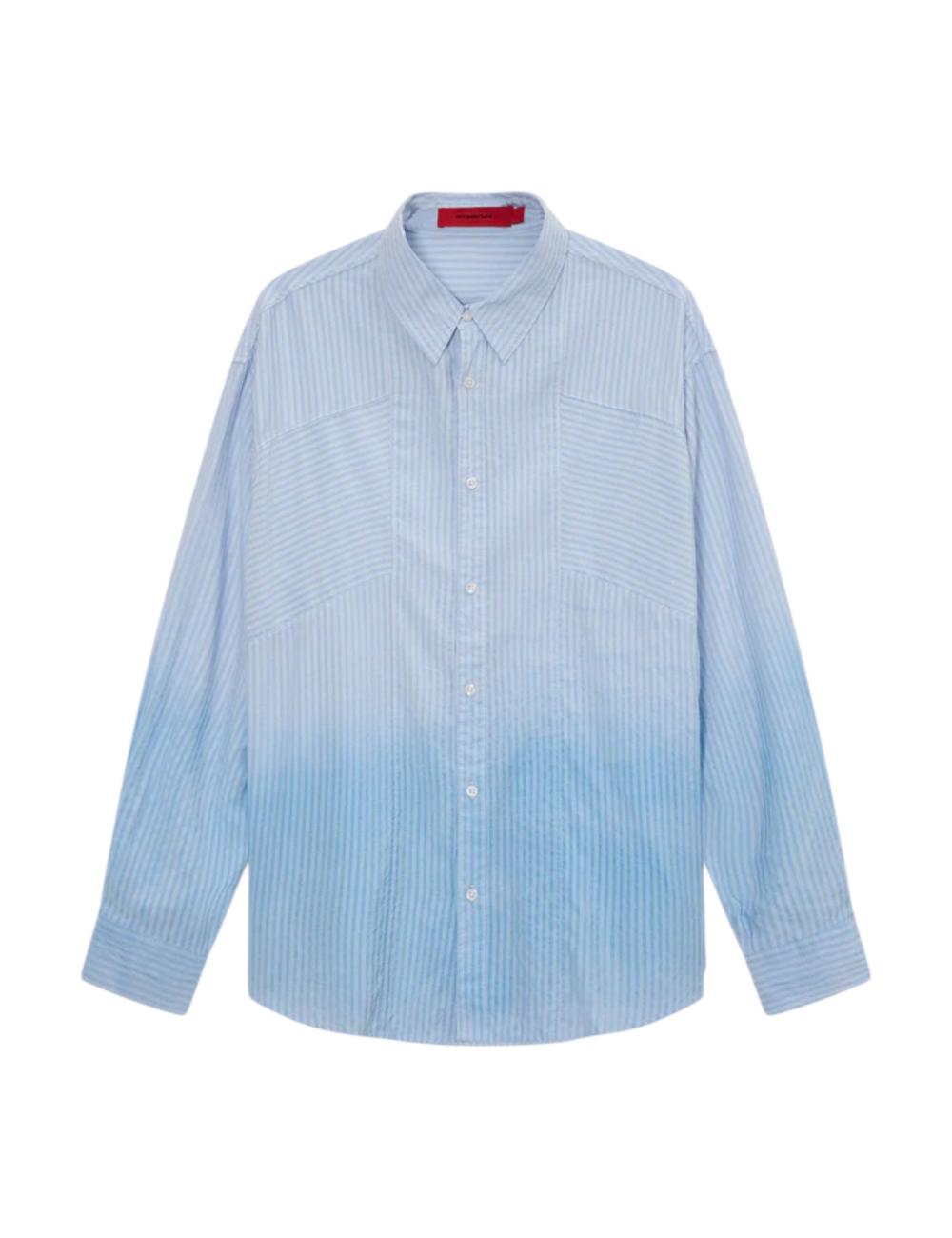 Acupuncture light blue striped shirt