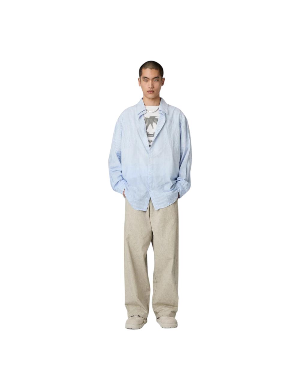 Acupuncture light blue striped shirt