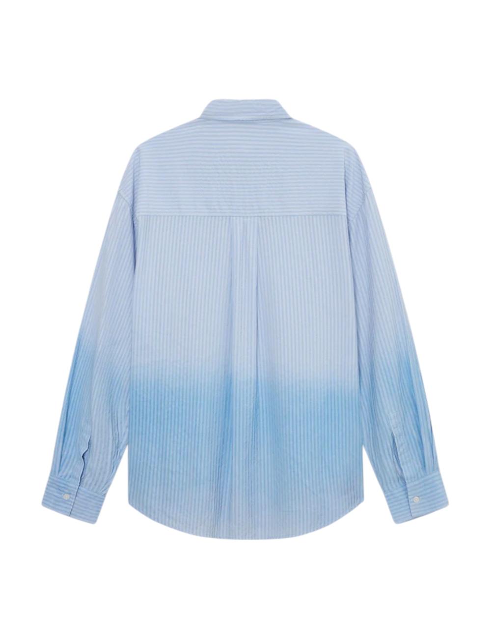 Acupuncture light blue striped shirt