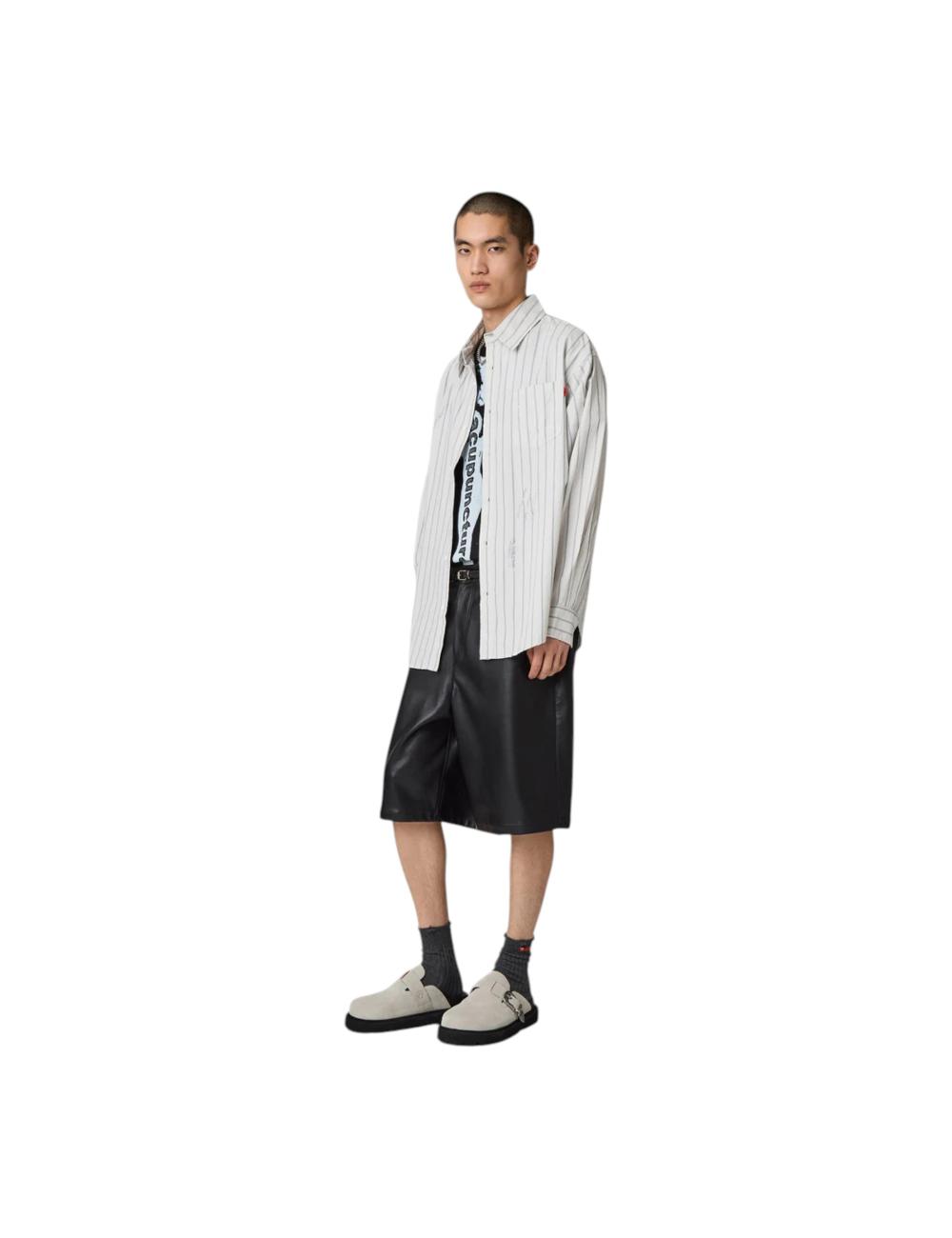 Acupuncture white blue striped shirt