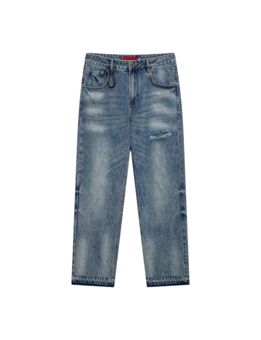 Acupuncture man jeans washed