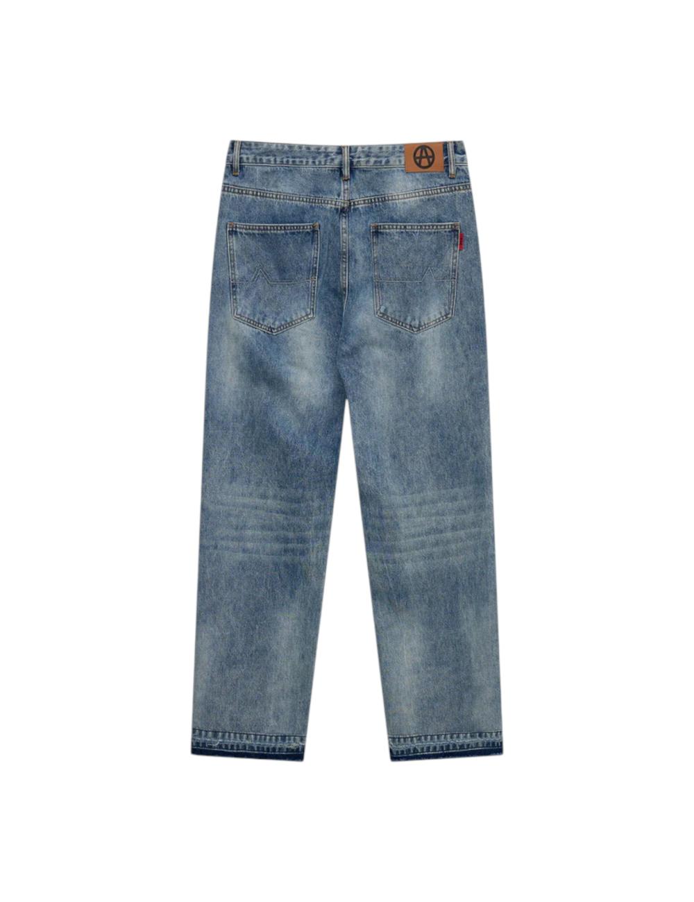 Acupuncture man jeans washed