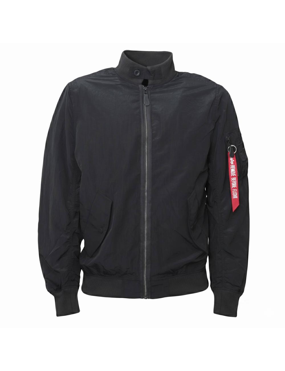 Alpha Industries black ripstop bomber jacket