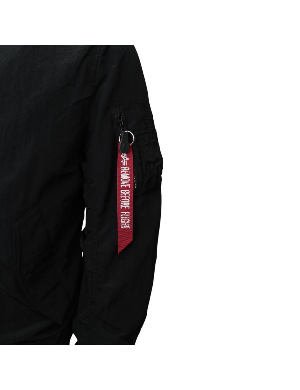 Alpha Industries black ripstop bomber jacket