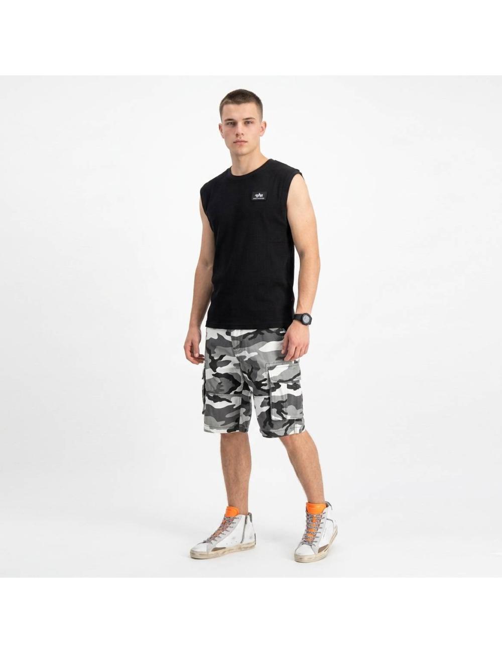 Alpha Industries black tank top waffle