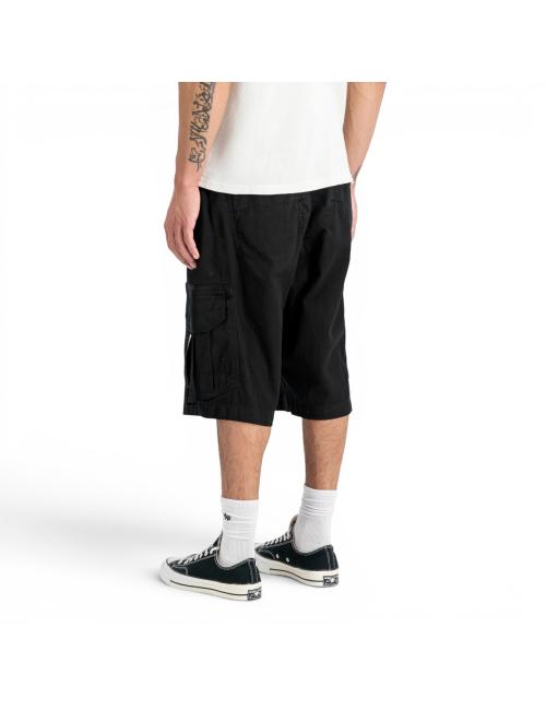 Alpha Industries short cargo nero con tasconi