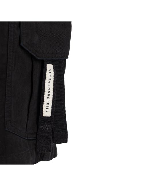 Alpha Industries short cargo nero con tasconi