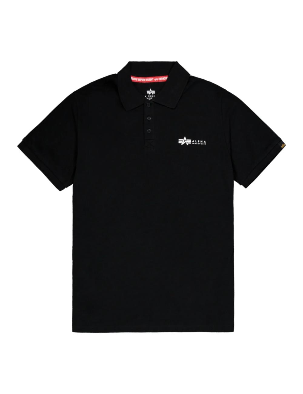 Alpha Industries short sleeve polo shirt black