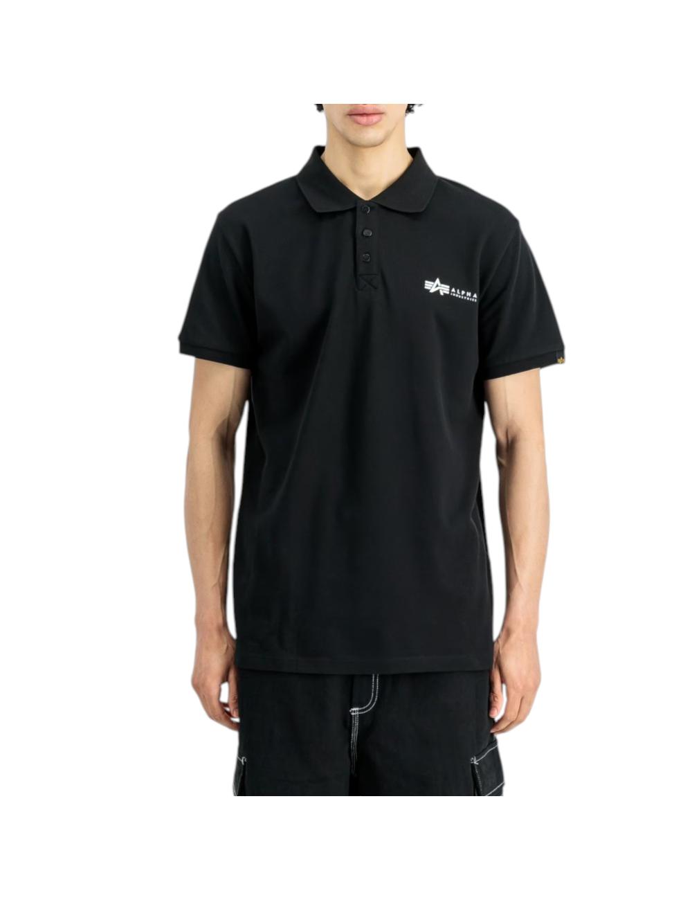 Alpha Industries short sleeve polo shirt black