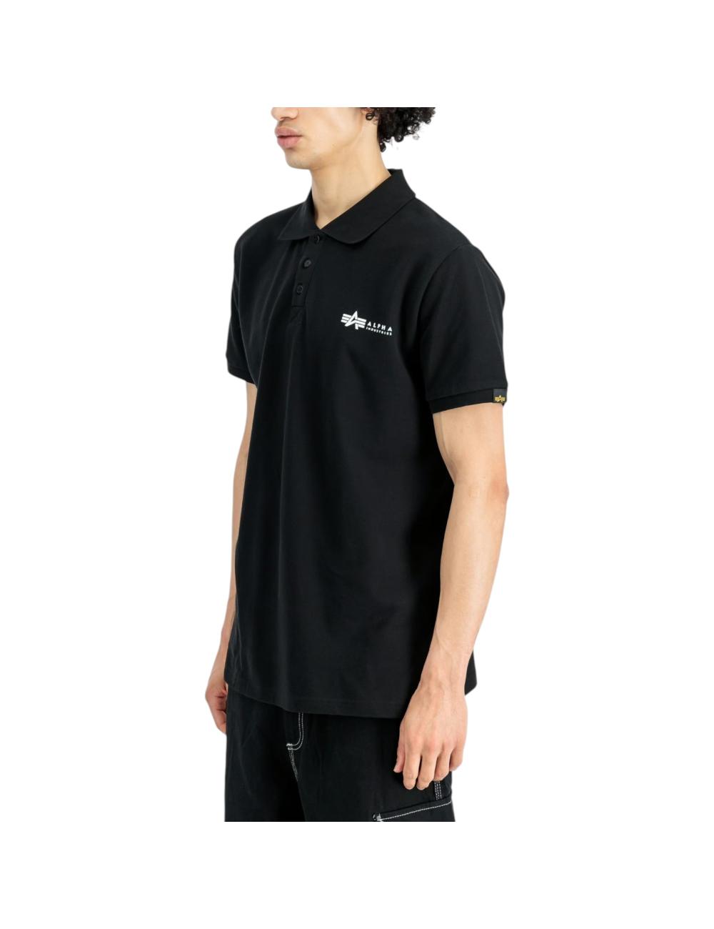 Alpha Industries short sleeve polo shirt black