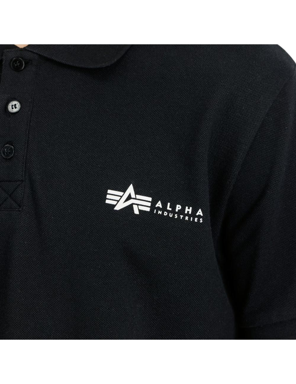 Alpha Industries short sleeve polo shirt black