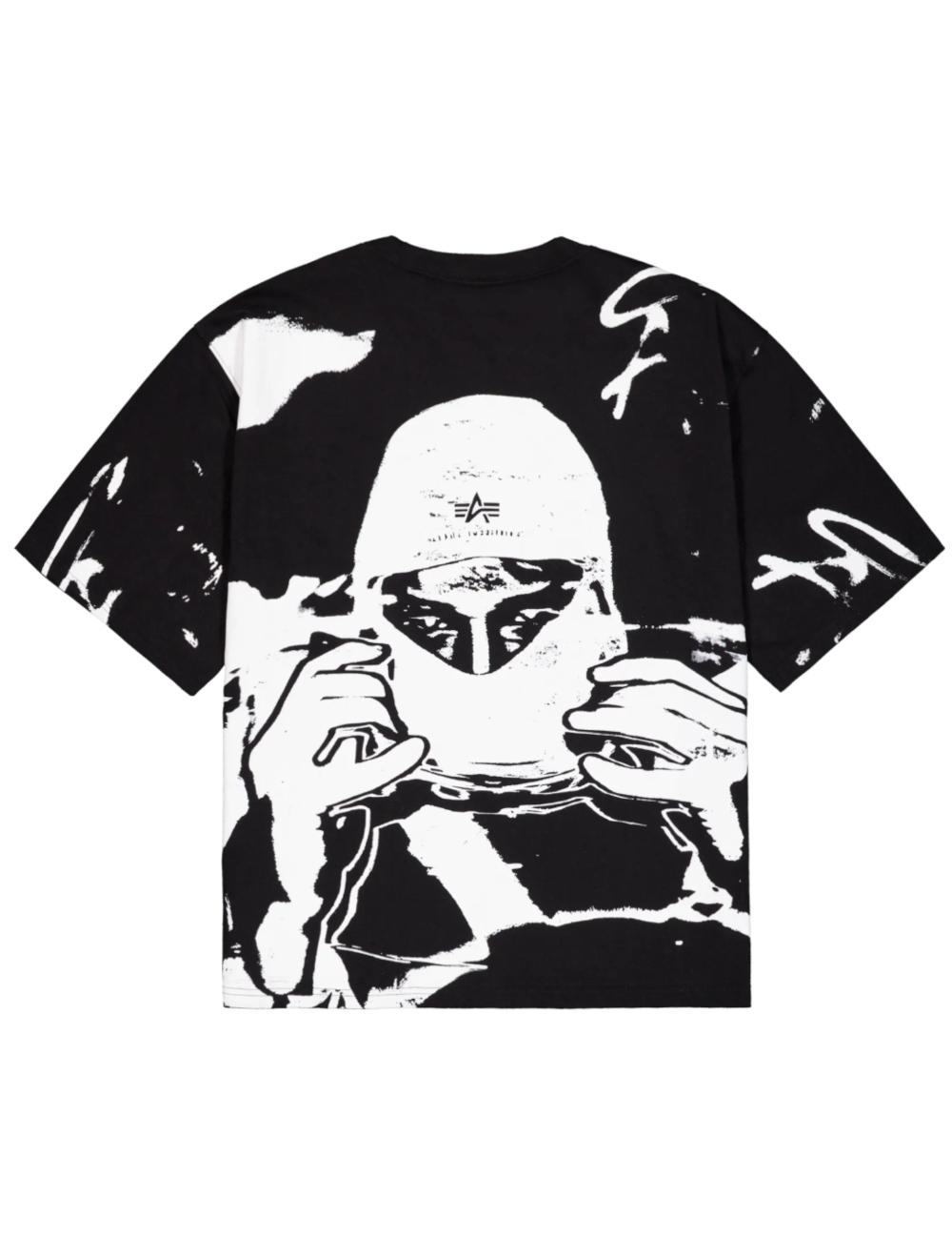 Alpha Industries black t-shirt balaclava