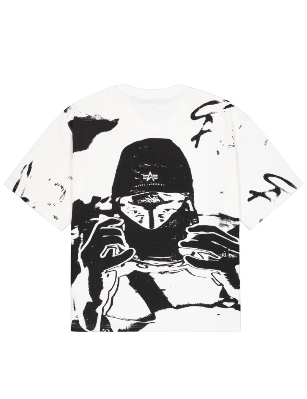 Alpha Industries white balaclava t-shirt