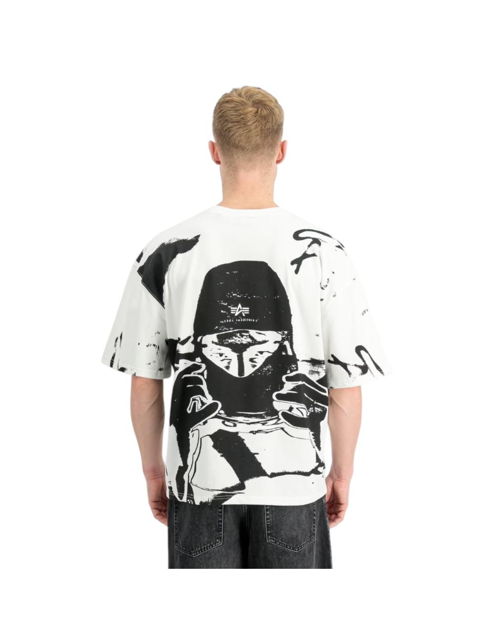Alpha Industries white balaclava t-shirt