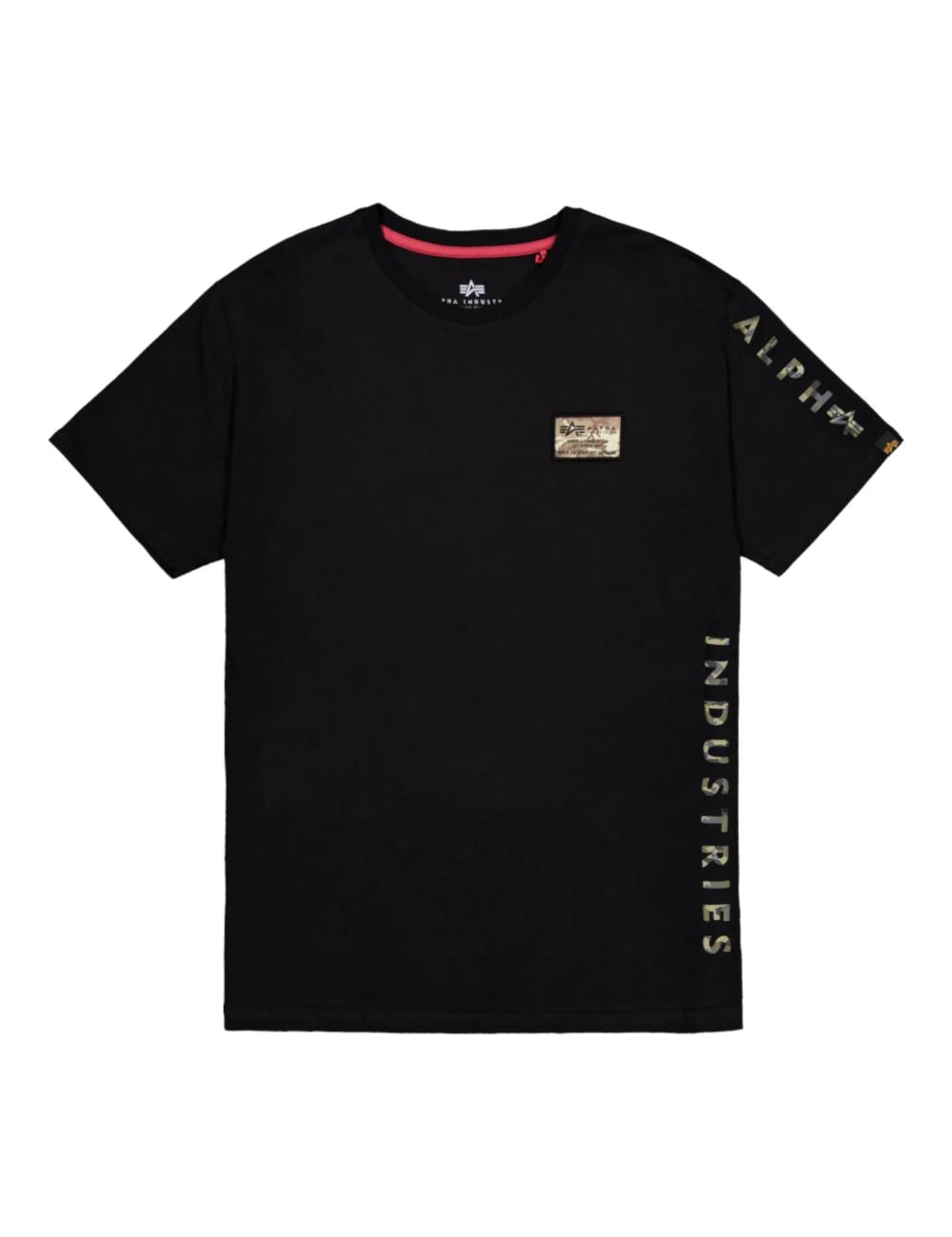 Alpha Industries black t-shirt camo