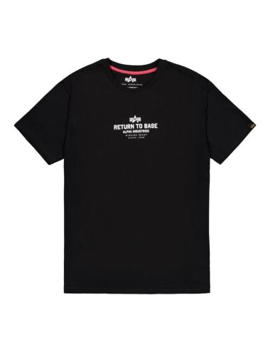 Alpha Industries black t-shirt return to base