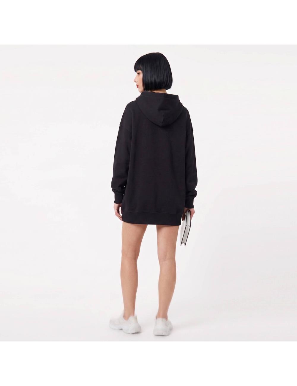 County of milan black hooded sweatshirt with sequins