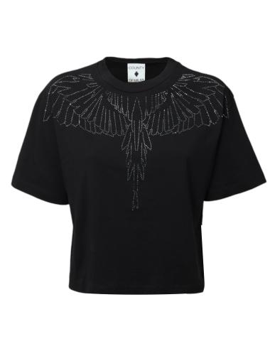 County of milan black crop t-shirt