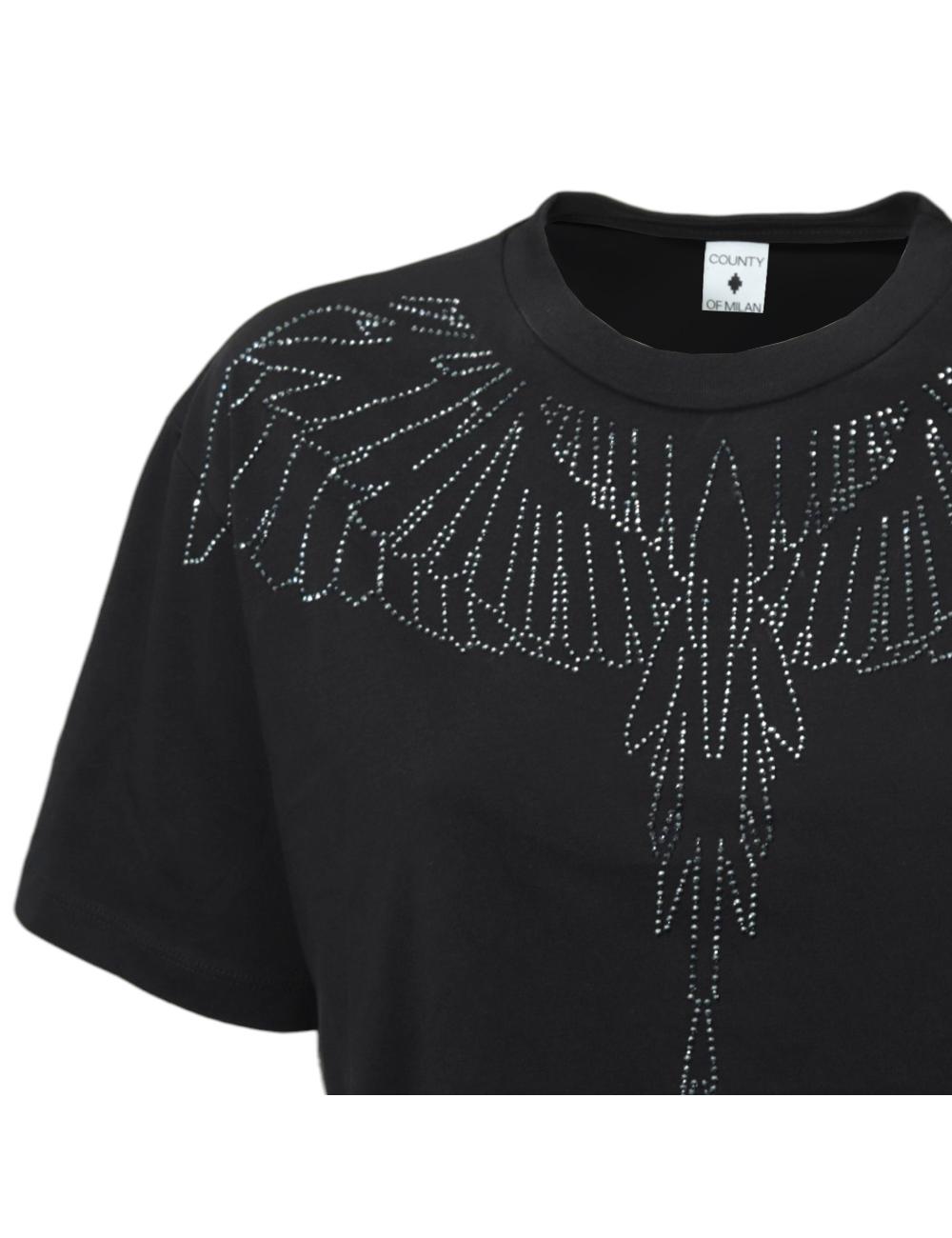 County of milan black crop t-shirt