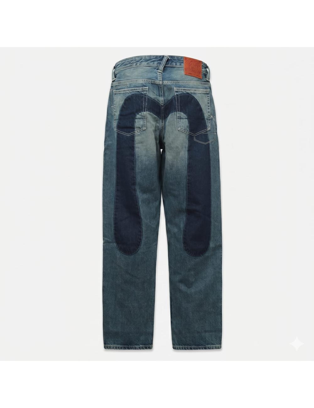 Evisu medium wash jeans