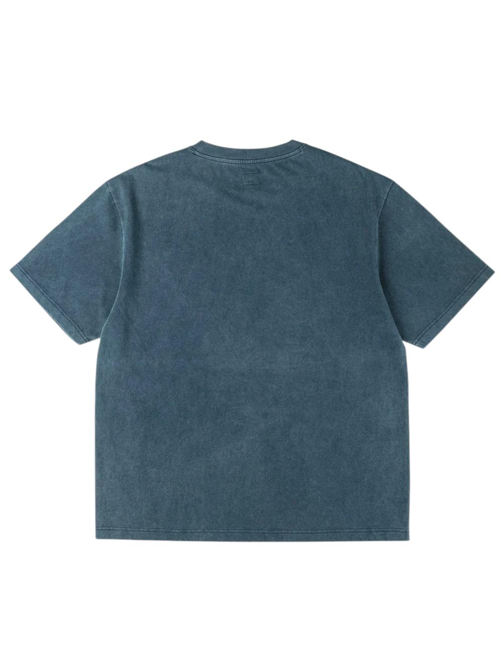 Evisu T-shirt blu fiamme