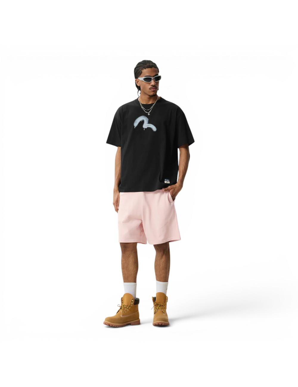 Evisu T-shirt nera graffiti