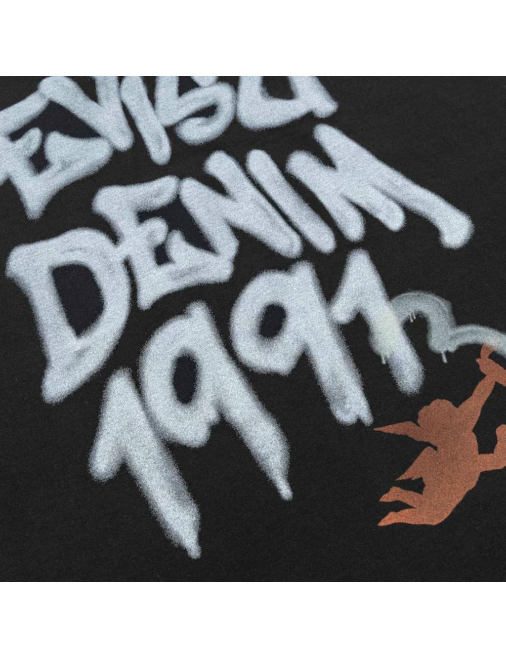 Evisu T-shirt nera graffiti