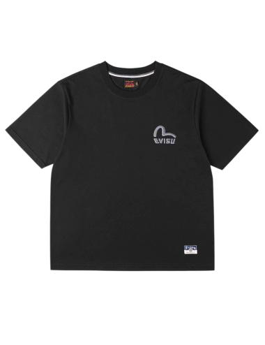 Evisu Black Logo Stitched T-Shirt