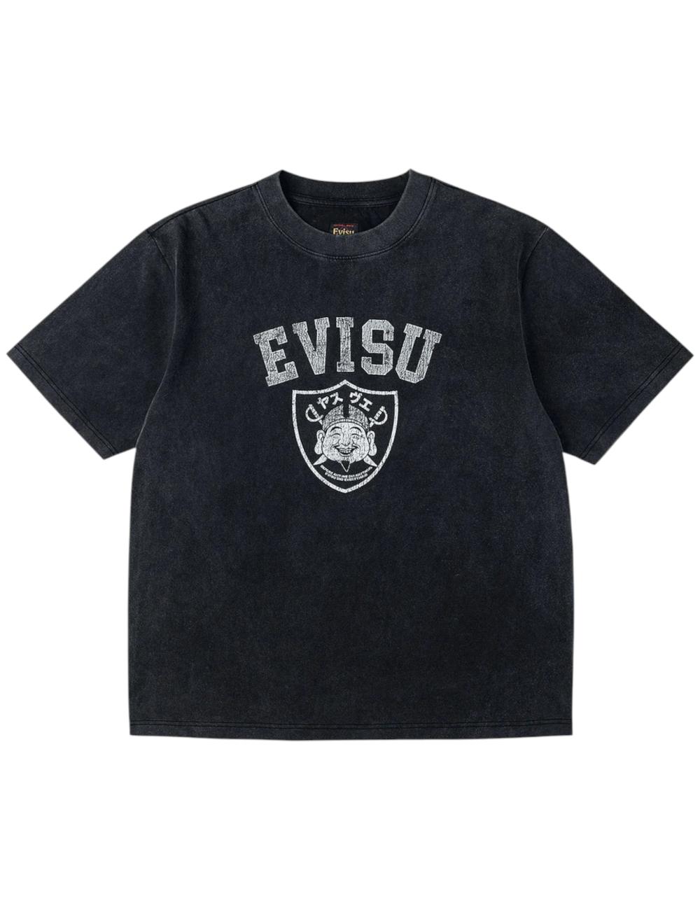 Evisu T-shirt nera raiders