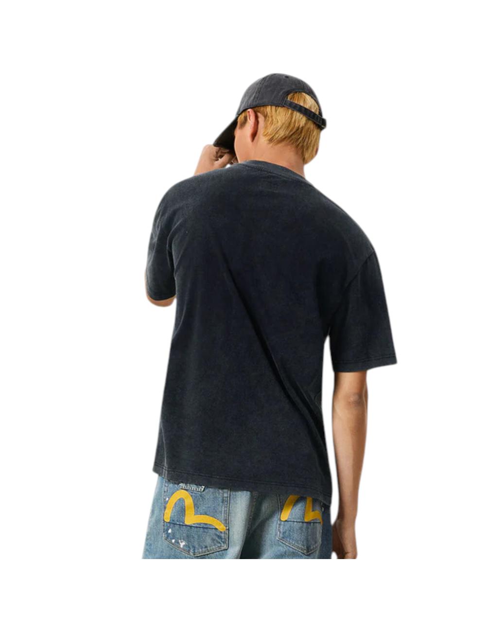 Evisu T-shirt nera raiders