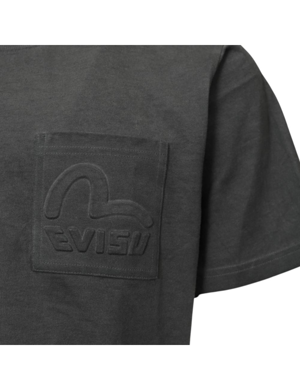 Evisu T-shirt nera con...
