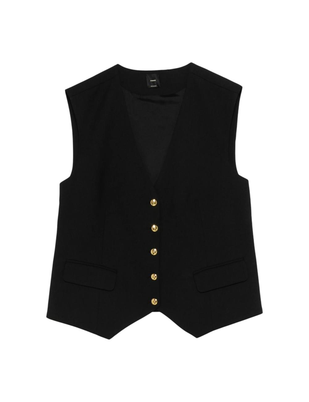 Pinko gilet nero in lana
