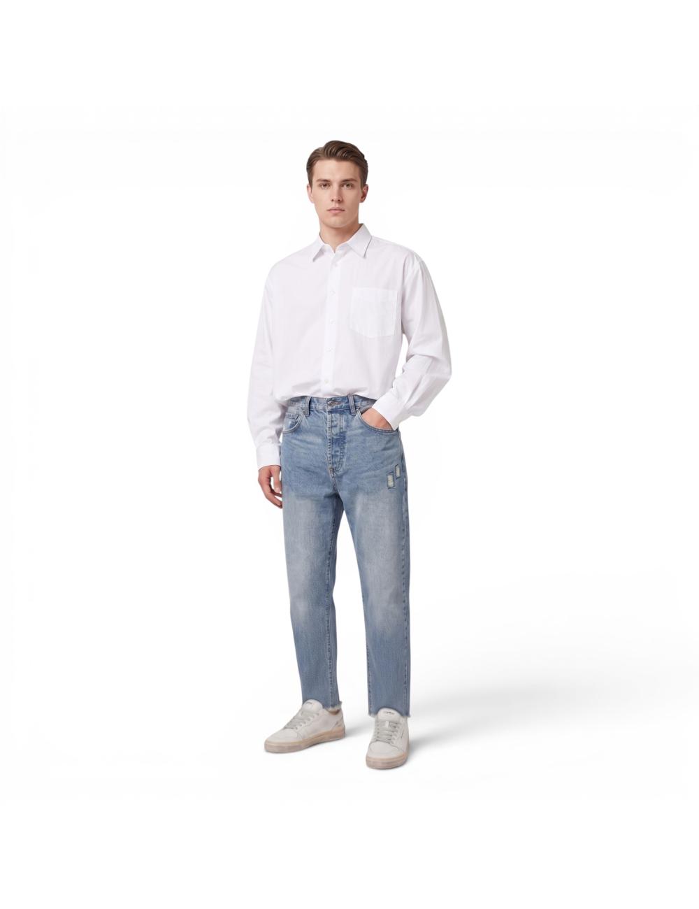 John Richmond men's frayed jeans