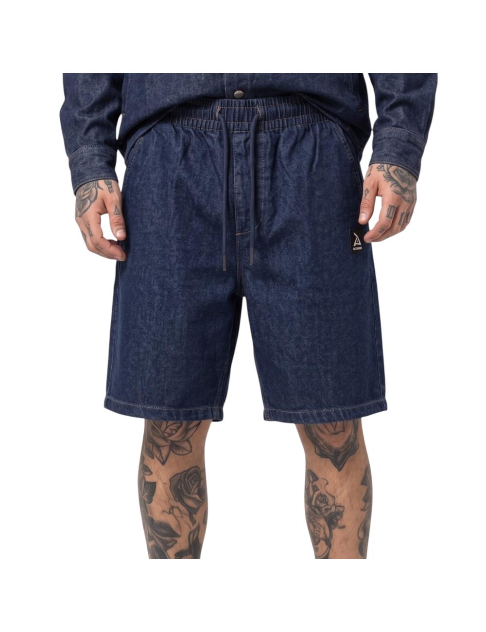 John Richmond dark denim Bermuda shorts