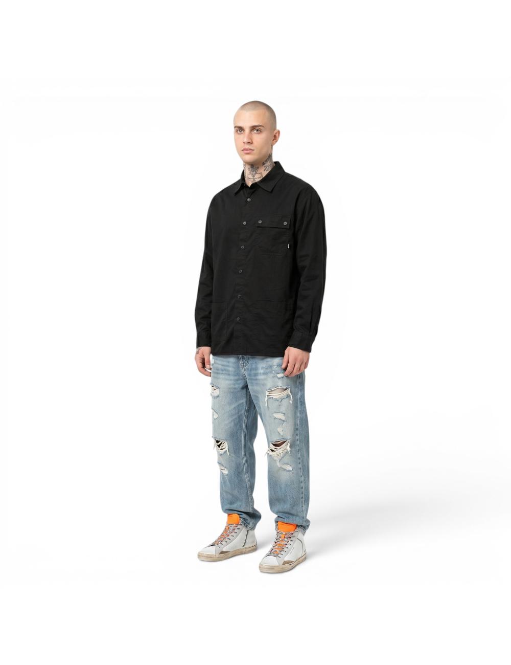 John Richmond black oversized shirt