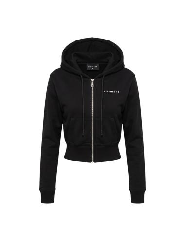 John Richmond cropped sweatshirt with hood and zipper