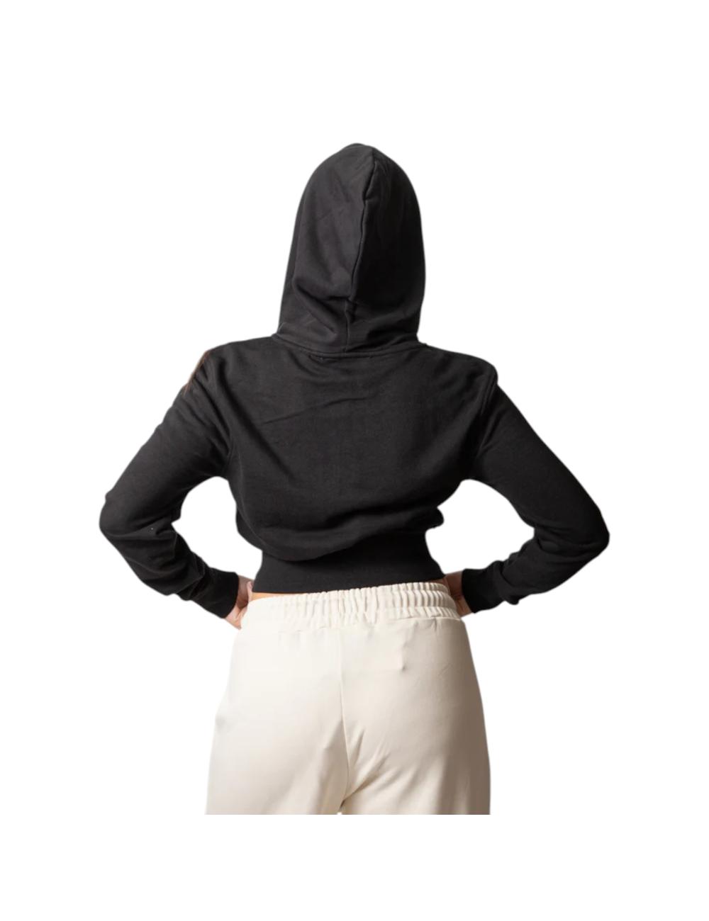 John Richmond cropped sweatshirt with hood and zipper
