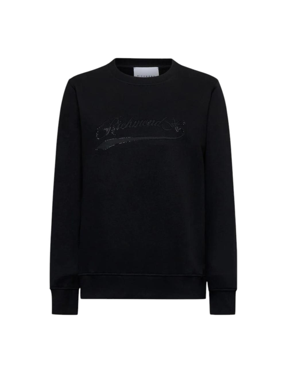 John Richmond women's black sweatshirt Swarovski
