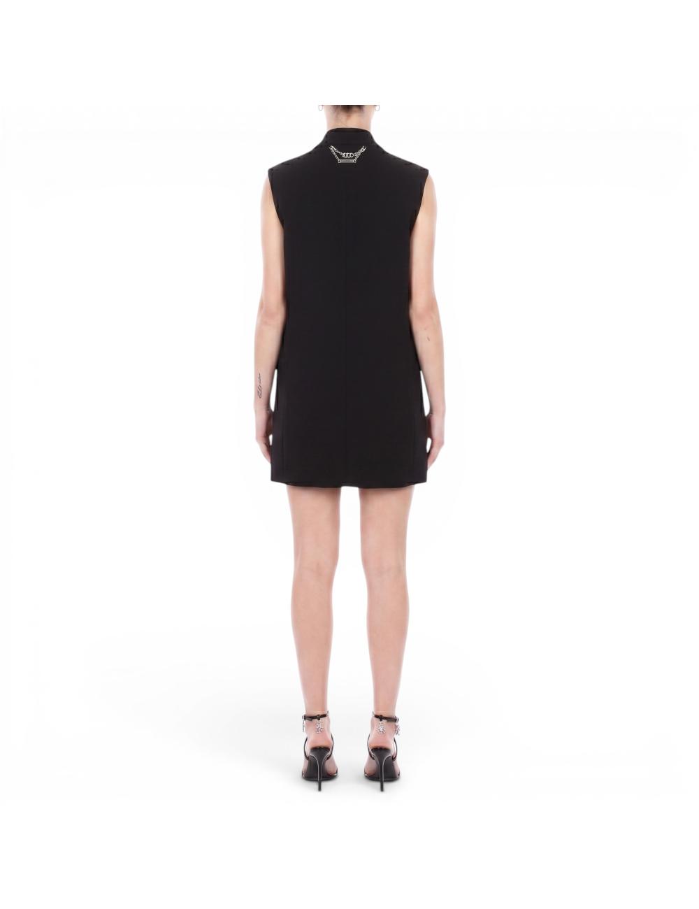 John Richmond black vest with rhinestones